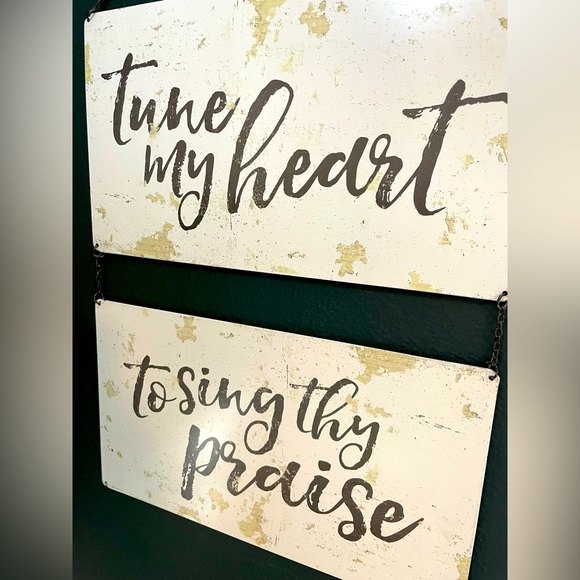 metal inspirational sign Tune my Heart To Sing Thy Praise Hobby Lobby - Picture 5 of 5